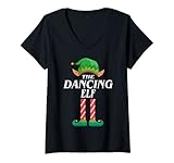donna dancing elf christmas pajamas for family matching sets elf maglietta con collo a v