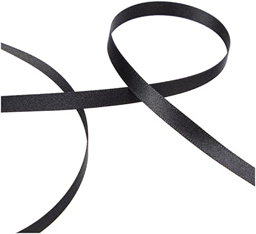 Berisfords 7mm 10 Black Newlife Satin Ribbon 100% Recycled 20m Reel - Image 3