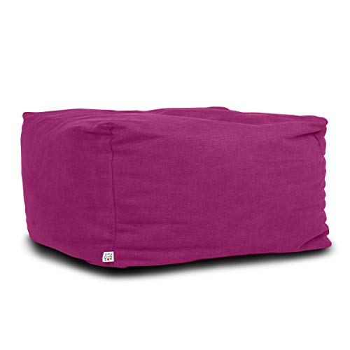 Arketicom Soft Cube Würfel Quadratischer Sitzsack mit Abnehmbarer Fußstütze mit Styroporfüllung Gefülltes Polystyrol…