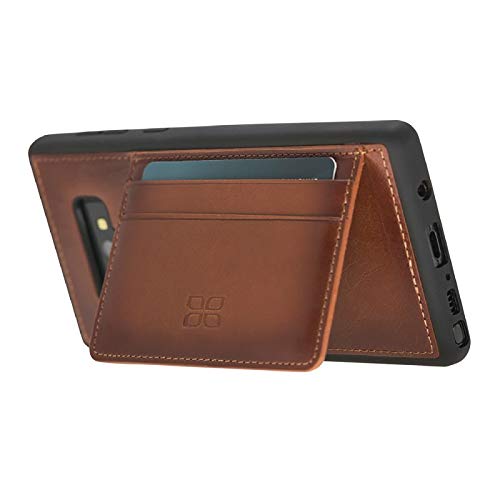 BOULETTAHandcrafted Genuine Premium Leather Slim Flex Wallet Phone Case, Mobile Cover with Snap On Magnetic Stand, Card Holder & Lightweight Frame, Compatible with Samsung Galaxy Note9