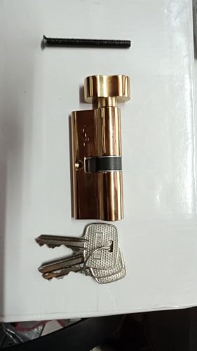 Image of Godrej Pin Cylinder | Europrofile Pin Cylinder | Suitable for Main & interconnecting Doors | 1CK 70mm | Sunset Rose Gold Finish | Door Thickness Upto 50mm | 3 Keys | 5 Years Warranty