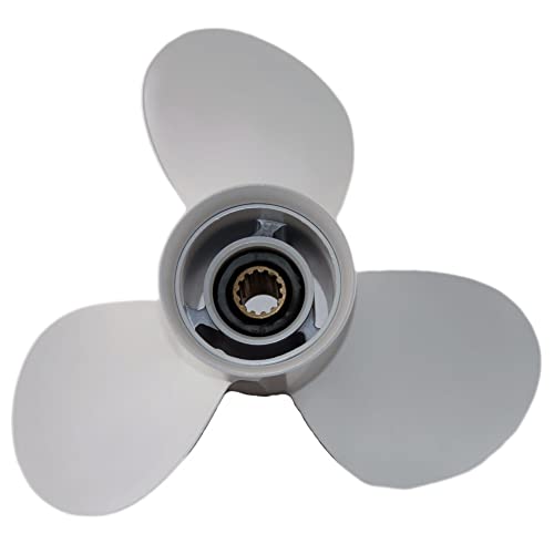 Boatman OEM Prop 11x15 Fit Yamaha Outboard Motor T25/F30/F40/F50/40HP/48hp/50hp/60hp/F60 G Series 13 Tooth Spline Aluminum 3 Blades Propeller 69W-45943-00-EL