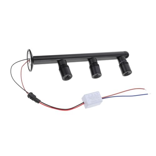 SOPOTUTU Focos Led Para Exhibición Interiores Luz De Cuadro 3 Cabezas Aluminio Negro 250 Mm Altura Luz 4000k Para Vitrinas Joyería Armarios 1 Pack