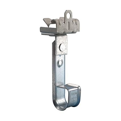 Erico CAT1224 Steel/Spring Steel J-Hook with Hammer-On Flange Clip 3/4 Inch Caddy