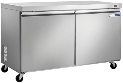 Kratos Refrigeration 69K-753 - Congelador bajo encimera comercial de 61 W, 2 puertas