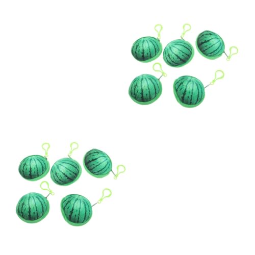 LUOZZY 10pcs Watermelon Shaped Plush Coin Purse Cute 3D Fruit Keychain Wallet for Kids Girls Women Summer Gift Birthday Party Favor2