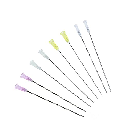 8 Stück 100mm Dosiernadel Stumpfe Spitze Industrielle Kunststoff Dosiernadeln, Verschluss Kanülen Spritzennadel Cover