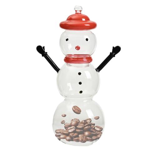 Muñeco de nieve dulces caja de almacenamiento ideal como regalo y centro de Navidad para mesas 8