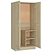 vidaXL Armario Ropero Guardarropa Percha Dormitorio Habitación Muebles Mobiliario Estantes Organizador Roble Sonoma 82,5x51,5x180 cm Aglomerado