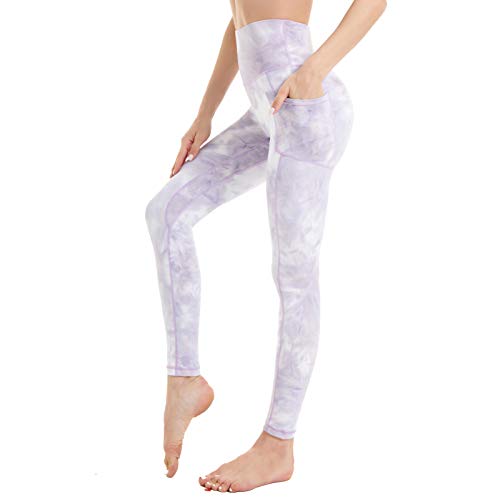Image of iniber High Waisted Yoga Pants with Pockets for Women 4-Way Stretch Soft Running Workout Leggings Athletic Yoga Pants