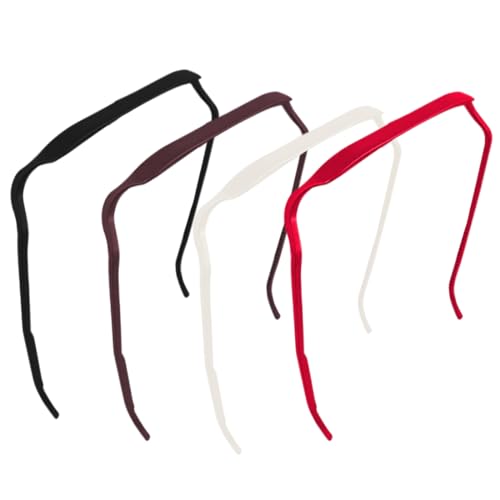 4 Serre-Têtes Carrés pour Lunettes de Soleil, Bandeau Invisible, Verceau de Cheveux Tendance pour Volume et Style de Cheveux, Accessoires de Bandeau pour Femmes et Hommes,4 couleurs