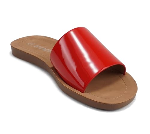 Image of Soda Shoes Efron-S Women Flip Flops Basic Plain Slippers Slip On Sandals Slides Casual Peep Toe Beach