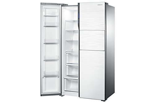 Image of Samsung 591 L Frost Free Side-by-Side Refrigerator(RS554NRUA1J /TL, White Shiny River Glass)