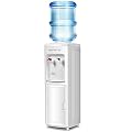 DORTALA Top Loading Water Dispenser, Hot & Cold Water Dispenser for 3-5 Gallon Bottles, Freestding Water Cooler w/Children Safety Lock, Energy Star Listed, White
