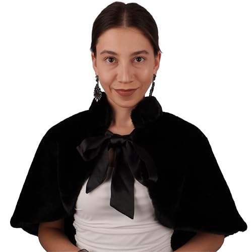 Image of LIMELIA Bride Wedding Faux Fur|Shawl Wrap Stole for Bride, Bridesmaid-Feather Scarf Fur for Evenings, Bridal Wedding Party