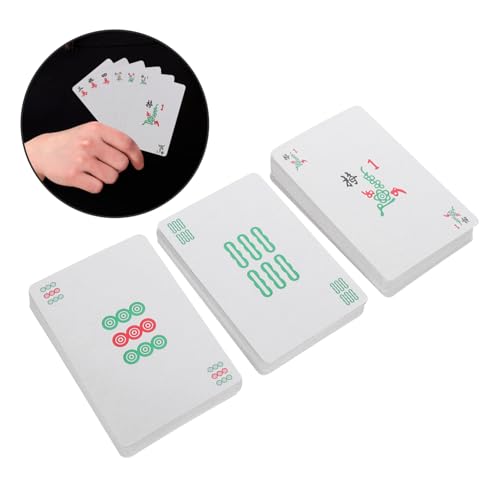 Mini Outdoor Mahjong wasserdichte Kunststoff Spielkarten Robuste Pokerkarten für Zuhause Bar Büro Praktisches Langlebiges Kartenspiel Zubehör für Freizeit und Freunde – Bild 5
