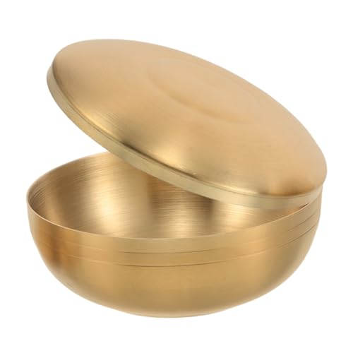 Alipis Stainless Steel Noodle Rice Bowl Korean Kitchenware Soup Bowl Lid for Food Prep