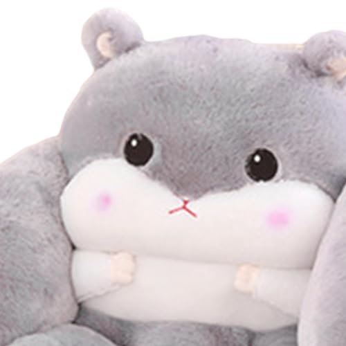 Coussin de siège hamster contre le mal de dos sur chaise en bois