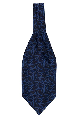 Image of BLACKSMITH Jacquard Microfiber Neckwear Ascot and Matching Pocket Square Set for Men
