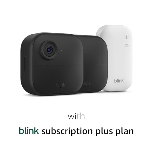 Image of Blink Outdoor 4 (newest model) - Wireless smart security camera, two-year battery life, two-way talk. Sync Module Core included. 2 camera system with 1-Year Plus Plan
