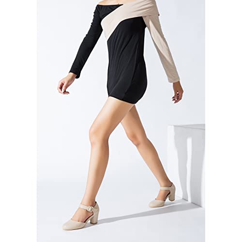 Women's Ankle Strap Pumps Closed Round Toe Buckle Low Chunky Block Heel D'Orsay Sandals Comfortable Dress Wedding Party Office Shoes3