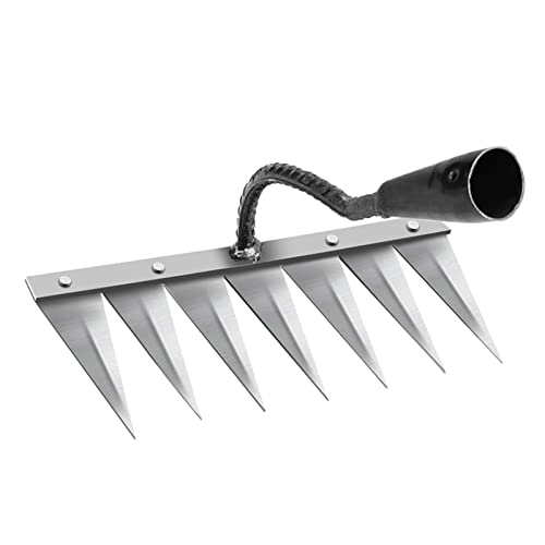 Sharp Garden Edger Er、耐久性のあるガーデニング鍬ハンドツールプラーアクセサリー、裏庭、、農場の植え付け用, 7歯鋼