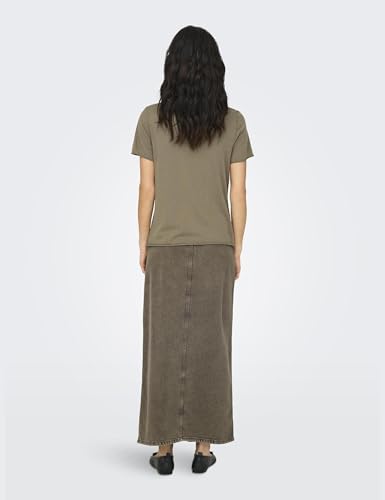 ONLY Damen ONLLUCY REG S/S JRS NOOS Top, Walnut/Print:untamable,XS – Ansicht 5