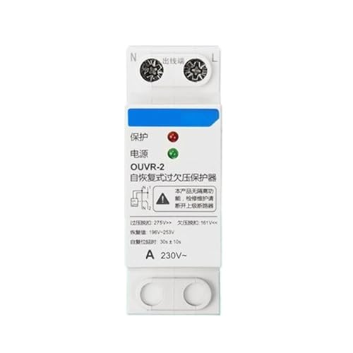 Protector de sobretensión y subtensión 40A, equipo autorreajustable 1P+N para redes de 220V