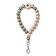 MORSUNBELA Handykette Kurz Perlen Leopard Lanyard Handy Armband Schlüsselanhänger Handyband
