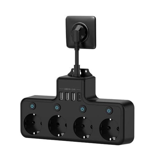 16A 4-Way Power Strip with USB