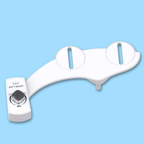 Accesorio de bidé universal BUTT BUDDY con control de presión de agua para inodoro estándar 6