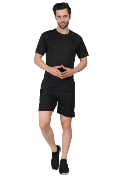 youth robe - premium brand Men's Knitted T-Shirt and Shorts Set, Crew Neck, Short Sleeves-picture-36