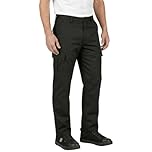 Lee Cooper Men's Cargo Trousers with Multi Pocket Easy Care Safety Workwear Pants Durable Heavy-Duty Work Trouser Regular Fit Button & Zip Closure Pant for Men Casual Wear (Black, 38W / 31L)