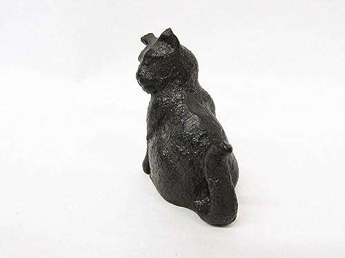 Tiny-Miniature-Cast-Iron-Cat-Figurine-175-Inch-Rustic-Primitive-Style-for-Garden-or-Potted-Plant Tiny Miniature Cast Iron Cat Figurine 175 Inch Rustic Primitive Style for Garden or Potted Plant