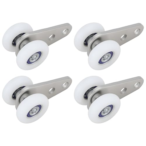 SG Store 4 Pezzi Di Carrello Per Porta Scorrevole Con Binario Scorrevole Da 25 Mm Tenda Per Porta Scorrevole 24x22,5x45 Mm