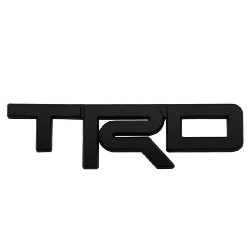 Image of Emblems for Car & Bike Metal Lo.go and Me.tal Lo.go, Auto Accessories for Car Emblem 3D Badge Auto Racing Sport Sticker Grand Tourer Decal. (Black TRD Small Metal Logo)