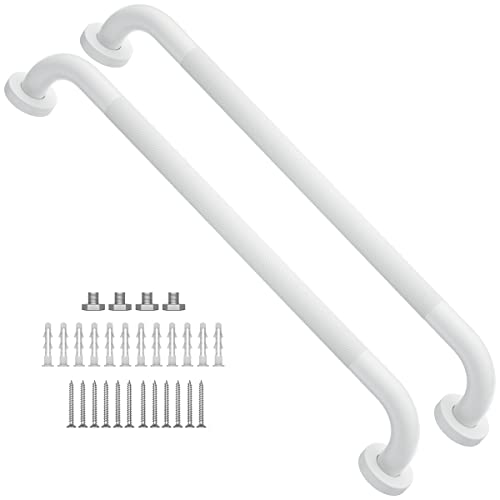 2 Pack 24 Inch Anti Slip Shower Grab Bar Oil Rubbed White 1.25' Diameter,Munzong Bathroom Grab Bar,...
