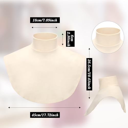Image of Cutecrop Turtleneck Dickey Extra Large Fake Collar Detachable Dickey Collar Half Mock Turtleneck for Men Women
