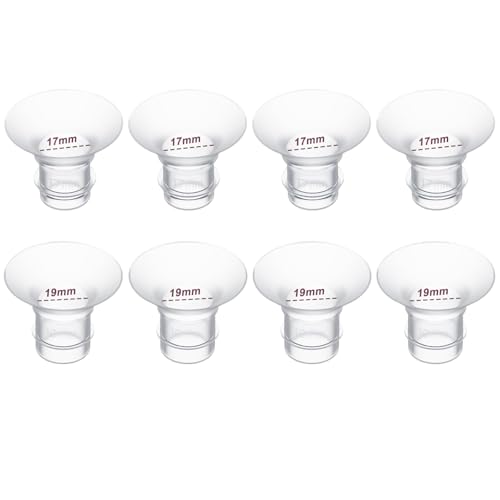 8 piezas de insertos de brida de 17 mm/19 mm, compatible con Momcozy S12 Pro/M5/S9 Pro sacaleches manos libres, uso para Medela/Spectra/Elvie/Willow/TSRETE/kmaier 24 mm, reduce 24 mm a otros tamaños