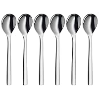WMF Nuova Eierlöffel Set 6-teilig, Cromargan Edelstahl poliert spülmaschinengeeignet, L 12 cm