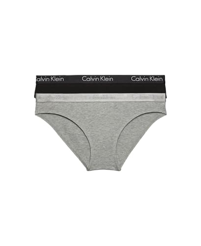 Calvin Klein Motive Cotton 2 Pack Bikini Panty Black/Gray Heather