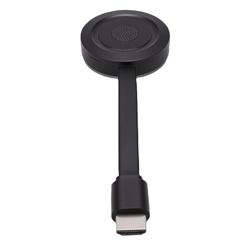 Yobadam Adaptador de Espejo de Pantalla 4K, Adaptador de Pantalla Inalámbrico, Dongle sin Necesidad de Aplicación Plug Play, WiFi de Doble Banda, Ideal para TV, Monitor y