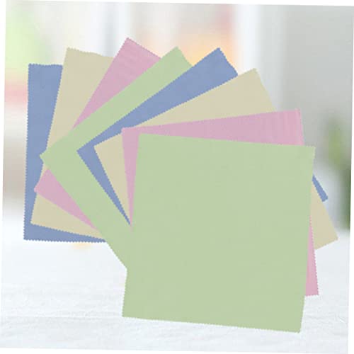 Hemoton 25 Unidades Pano De Limpeza De Lentes Lenços De Pano De Óculos Pano De Polimento De Prata La