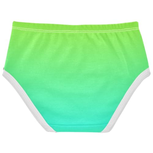 Joisal Toddler Girls Underwear 2t Cotton Girl Panties Cute Fancy Briefs Girls Undies Lemon Green Cyan Gradient2
