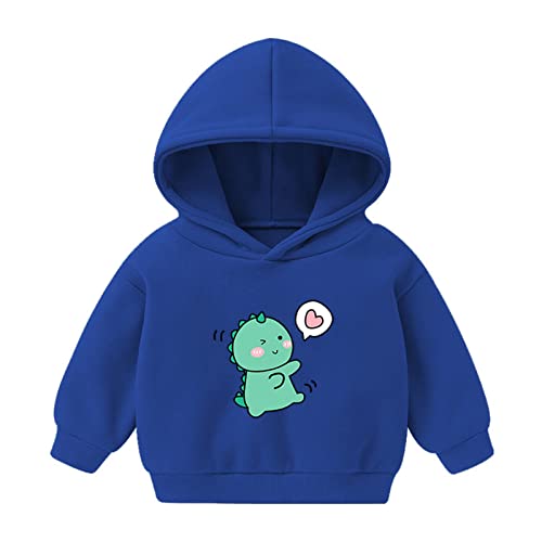 Sweat À Capuche Cool Girl Pull Enfant en Bas âge garçons Filles Hiver à Manches Longues Sweat à Capuche vêtements d'extérieur pour Enfants vêtements Pull Enfant Fille col Roulé Haut (Blue, 5-6 Years) Cover