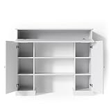 Vicco Kaminumrandung im Landhaus Stil mit Tür 119,5 x 103 cm in Weiß – Umbau Sims Rahmen Konsole Kamin Elektrokamin Gelkamin - 7