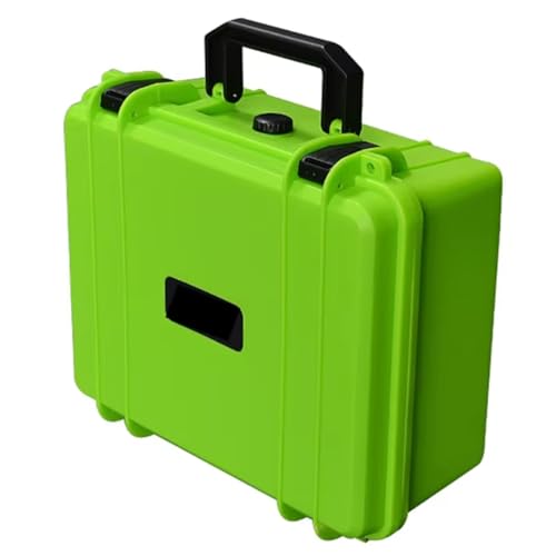 Wzxksoac Maleta Portátil de Plástico Rígido Grueso para Equipos, Caja de Herramientas, Caja de Instrumentos de Gran Capacidad con Esponja Verde.