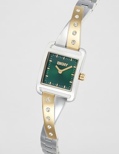 Image of DKNY City Bangle Analog Plain 2-Hands Japanese Movement Square Dial, Diameter 22 x 30 MM, 30 m Water Resistance Women's Wrist Watch - DK1L005M00