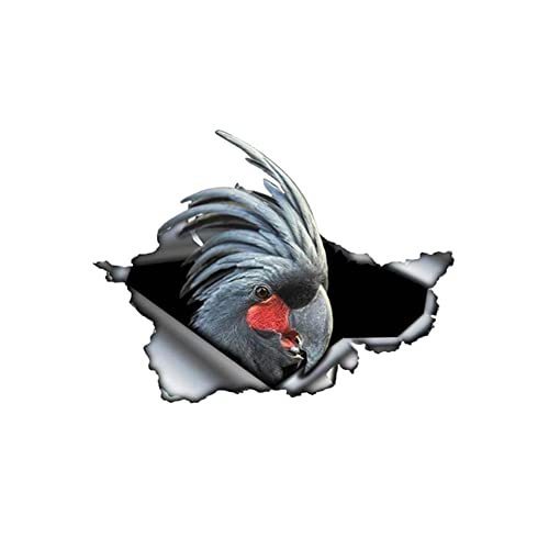 Bil 3D-klistermärken, 2 stycken reflekterande bilklistermärken bil kaross dekor självhäftande bil motorhuv klistermärken vattentät gör-det-själv klistermärken bil styling dekoration klistermärken, papegoja #1