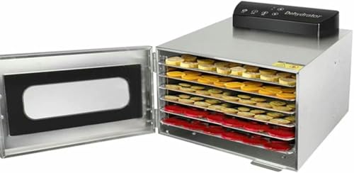 BTOIASYHF Food Dehydrator, 6-Layer Stainless Steel Fruit Dryer Machine, 400W Food Dehydrator, Freeze Dryer Machine with Digital Time Temperature Control, Maq